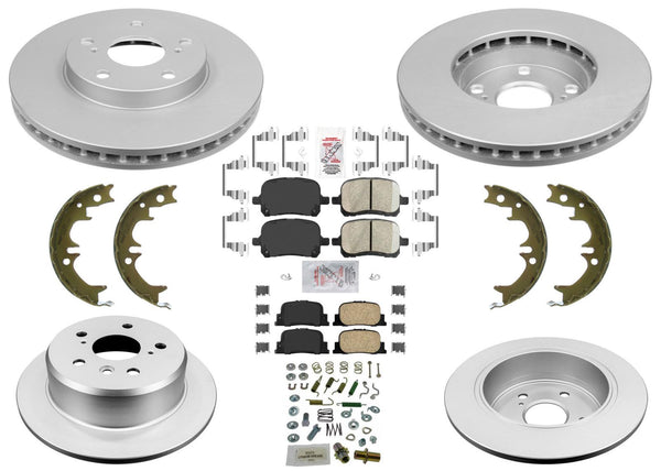 GEO Coated Disc Brake Rotors & Ceramic Pads for Lexus ES300 2000 2001