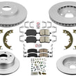 GEO Coated Disc Brake Rotors & Ceramic Pads for Lexus ES300 1997 1998 1999