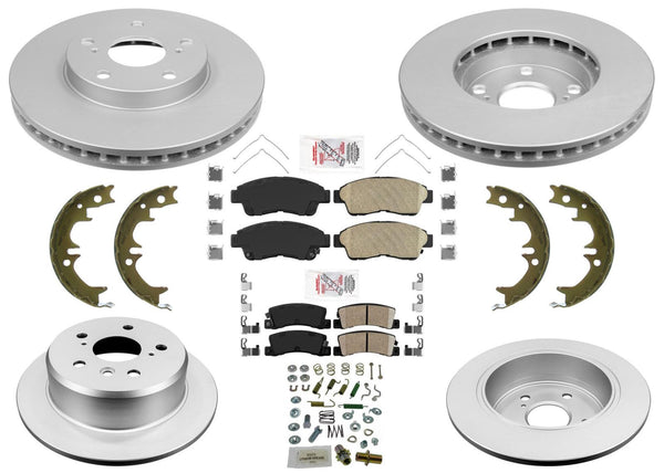 GEO Coated Disc Brake Rotors & Ceramic Pads for Toyota Camry 92-99 2.2L 4W Disc
