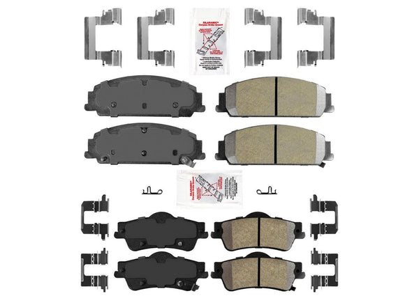 AME Improved Performance Front Rear Disc Brake Pads For Pontiac G8 2008-2009
