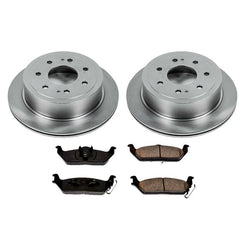 With 7 Lug Rear Disc Brake Rotors and Brake Pads for Ford F150 4x4 2004-2010