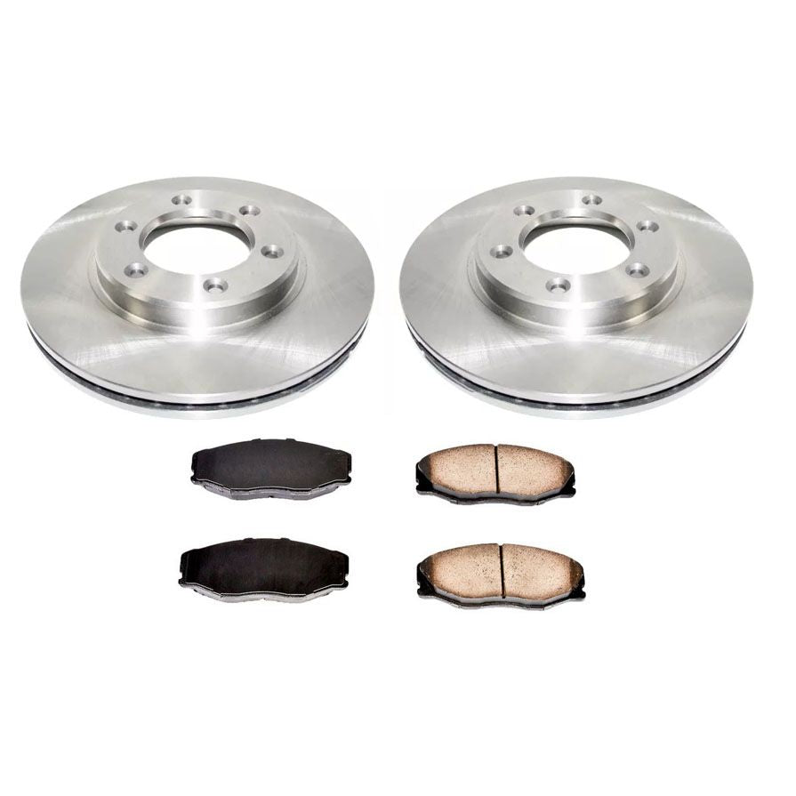 1/2 Ton Front Brake Rotors & Pads for 1993-1998 Toyota T100 Rear Wheel Drive