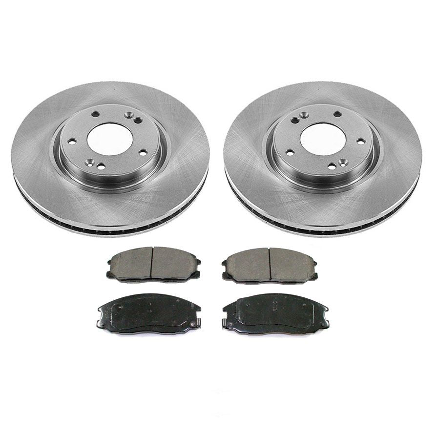 (2) Front Brake Rotors & Ceramic Pads Fits 04-06 Amanti 3.5L 04-05 XG350