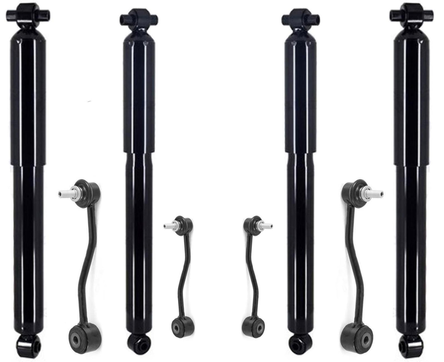 Front & Rear Shocks Absorber Front & Rear Links For Jeep Wrangler 2.0L 2018-2025