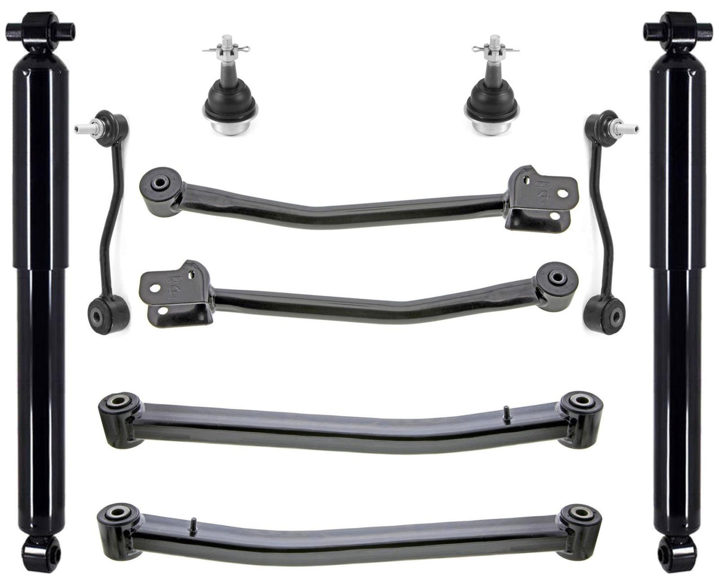 Front Shocks Control Arms Ball Joints & Links For Jeep Wrangler 2.0L 2018-2024