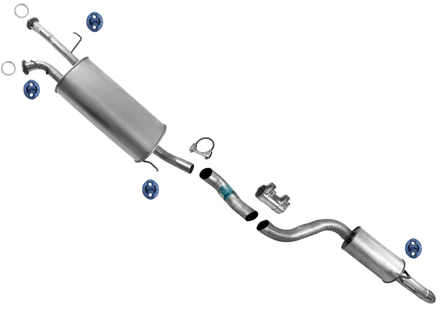 Tubo de escape del silenciador del sistema de escape para Toyota Sequoia 4.6L 5.7L 2008-2019