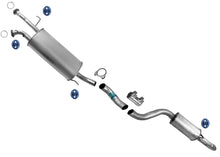 Tubo de escape del silenciador del sistema de escape para Toyota Sequoia 4.6L 5.7L 2008-2019