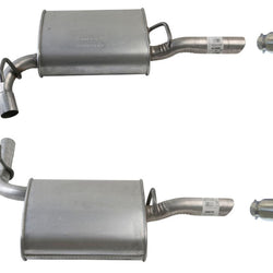 Dual Rear Muffler with Chrome Tips for Lincoln MKZ 2007 2008 2009 2010 2012 3.5L