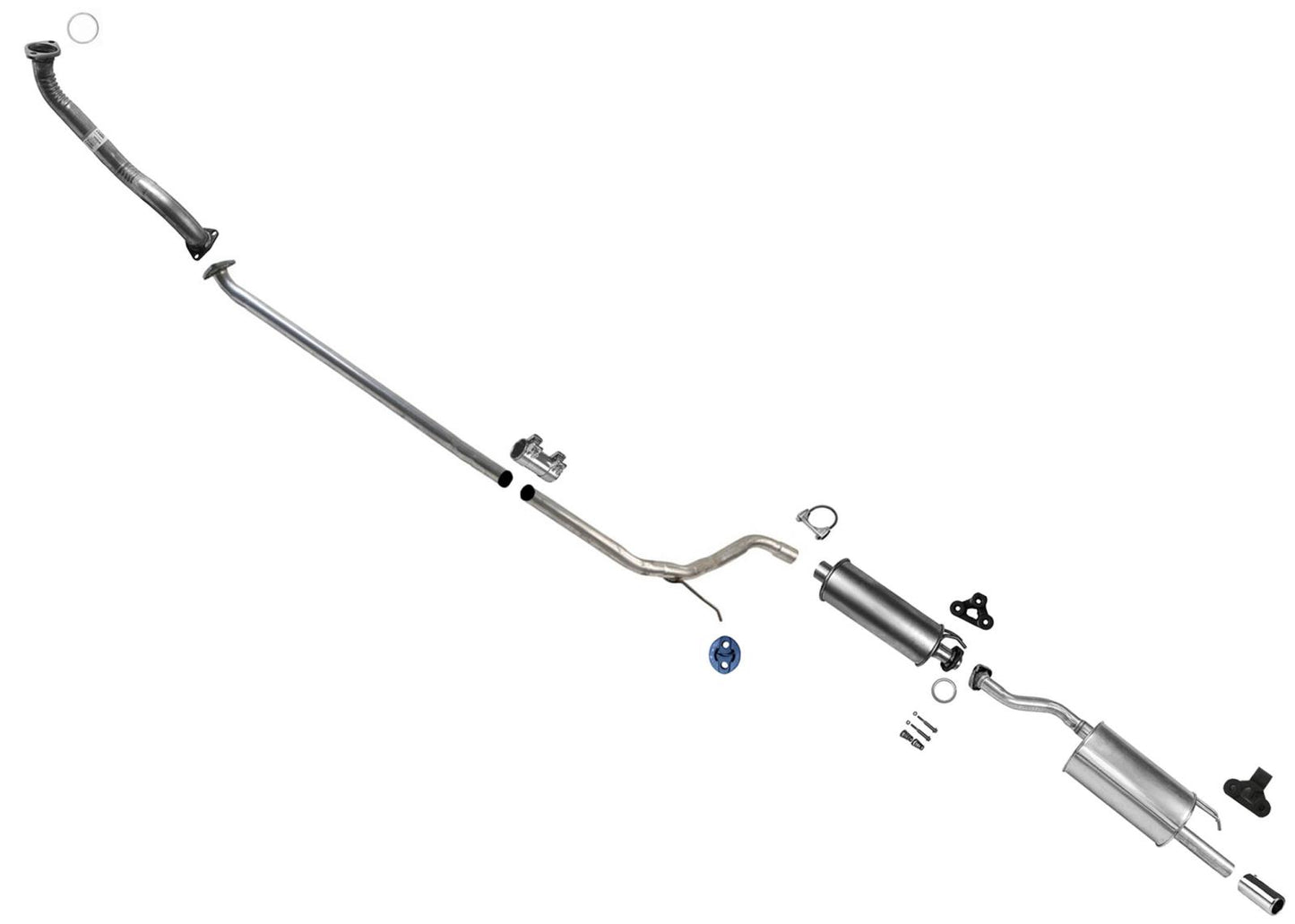 Exhaust Pipe Resonator Muffler Tail Pipe For Civic Coupe 06-2008 1.8L