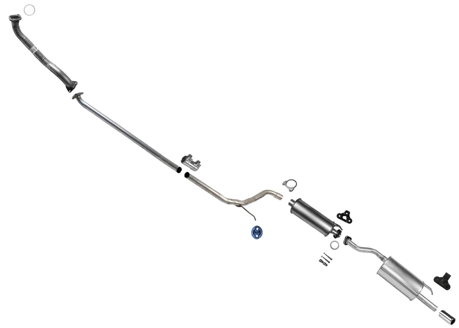 Exhaust Pipe Resonator Muffler Tail Pipe For Civic Coupe 06-2008 1.8L