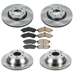 For 2002-2005 GM Trailblazer Ext Extended Wheel Base Model Rotors & Ceramic Pads