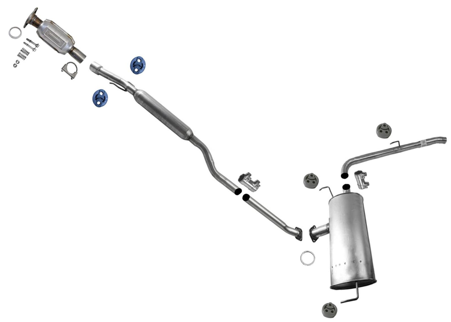 Front Wheel Drive Only Exhaust System Muffler Tail Pipe for Toyota Sienna 04-10