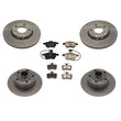 Front & Rear Brake Rotors and Brake Pads for Front Wheel Drive Audi A4 1996-1999