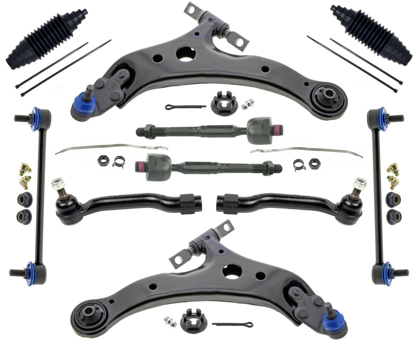 Mevotech Lower Control Arms Bushings Ball Joint Tie Rods For Lexus ES350 13-18