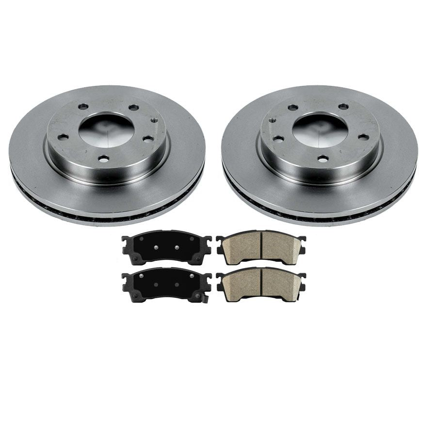 Front Rotors & Ceramic Brake Pads for 1993-1997 Ford Probe for Mazda MX6