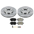2003-2005 Mercedes C240 4 Matic Frt Brake Rotors & Pads & Brake Pad Sensor