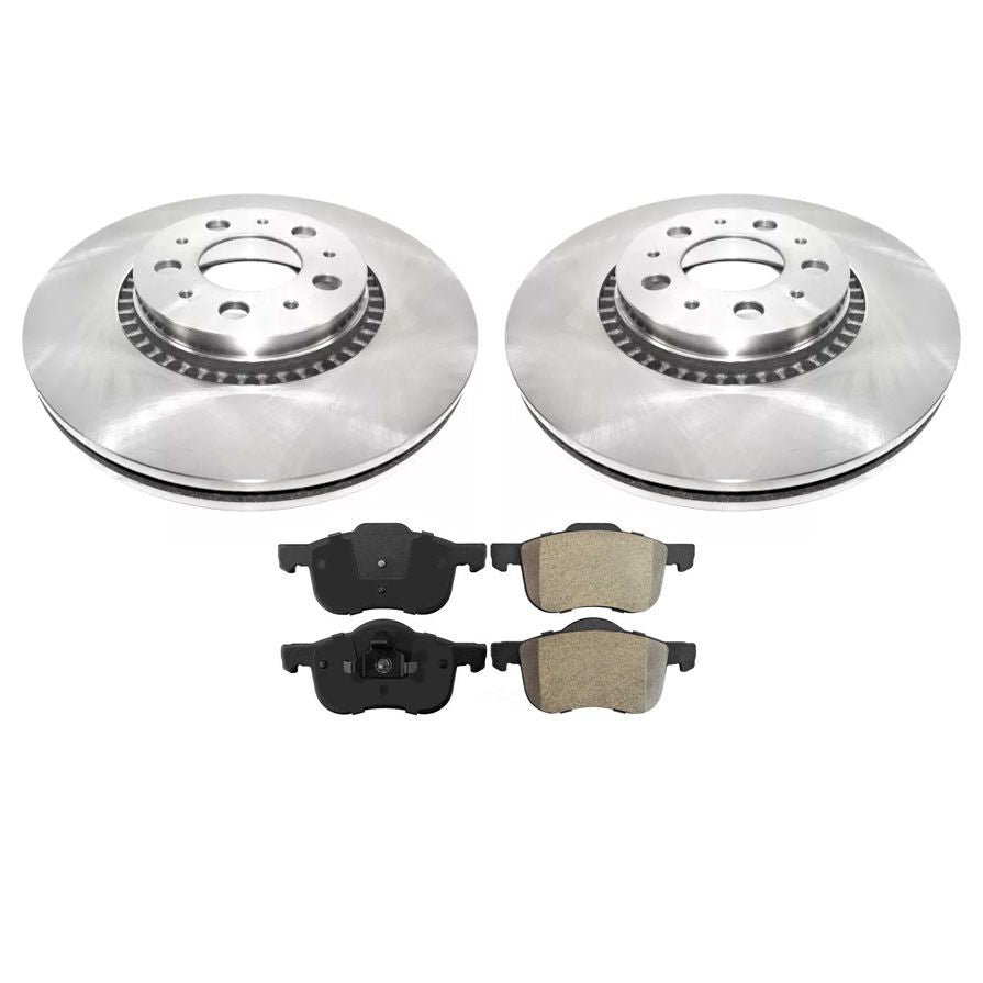 305MM Front Rotors & Brake Pads For Volvo S60 V70 S80 1999 2001 2002 2003 2005