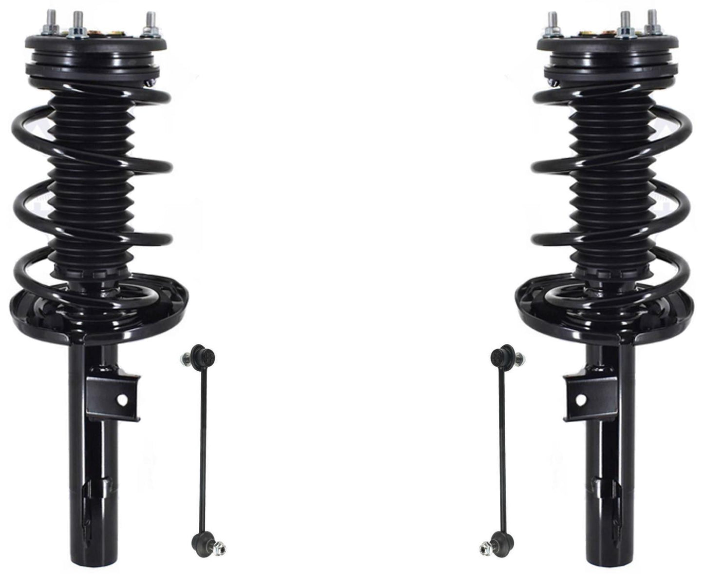 Front Complete Struts W Coil Spring & Links For Mazda 3 19-22 Front Wheel Drive