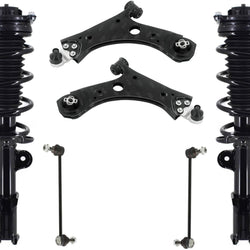 Front Struts Control Arms & Links For Compass 2017-21 W/ 6 Speed Transmission