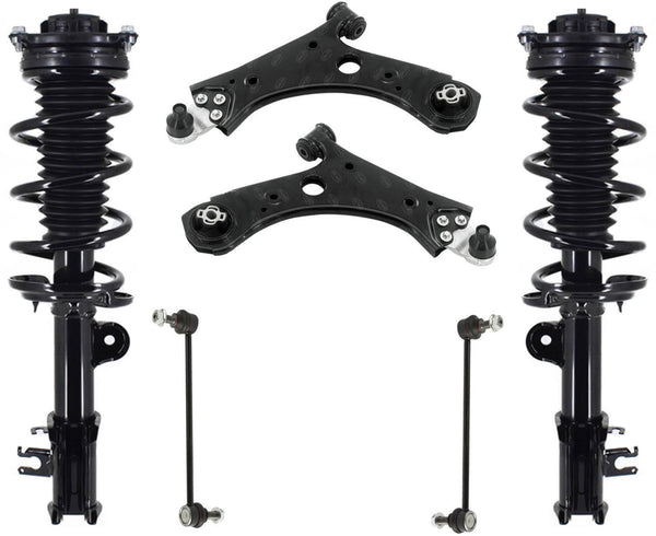 Front Struts Control Arms & Links For Compass 2017-21 W/ 6 Speed Transmission