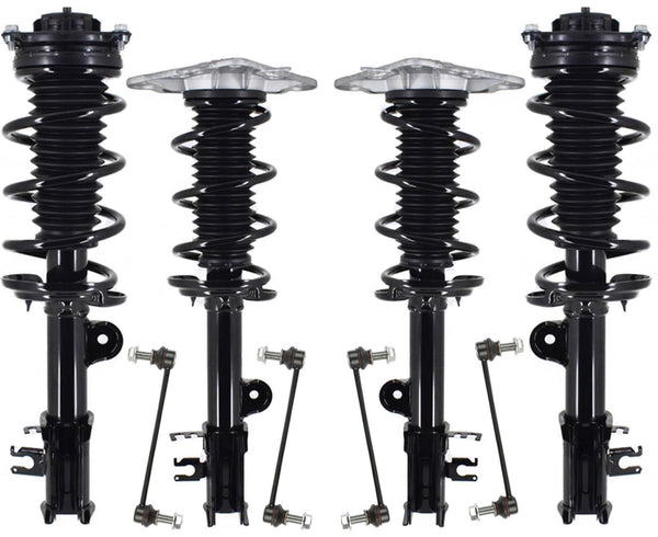 Front & Rear Struts & Links For Compass 2017-21 All Wheel Drve / 9 Speed Trans
