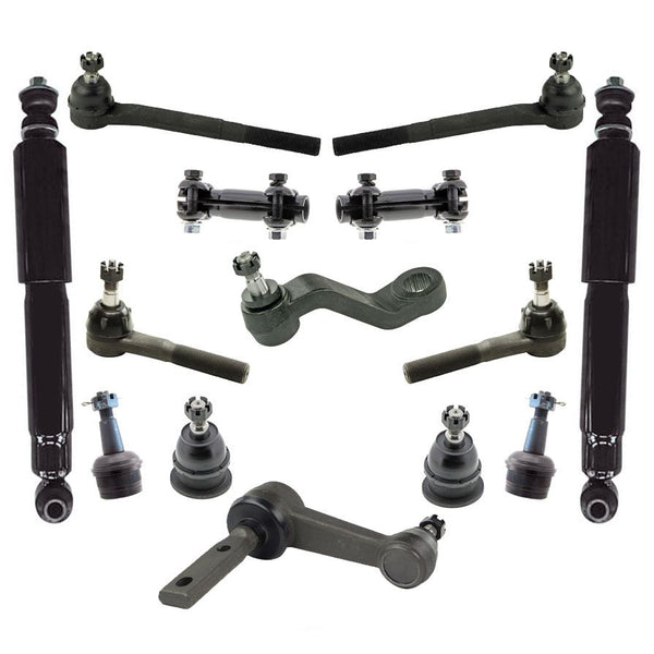94-96 Dodge Ram 1500 4X2 2 Wheel Drive Ball Joints Tie Rods Shocks Master 14pc