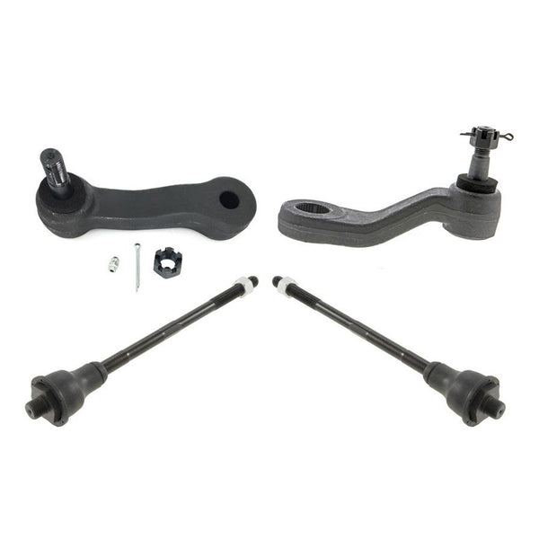 Inner Tie Rods Idler & 3 Groove Pitman Arm 4 Pcs Kit Fits For Hummer H2 03-07