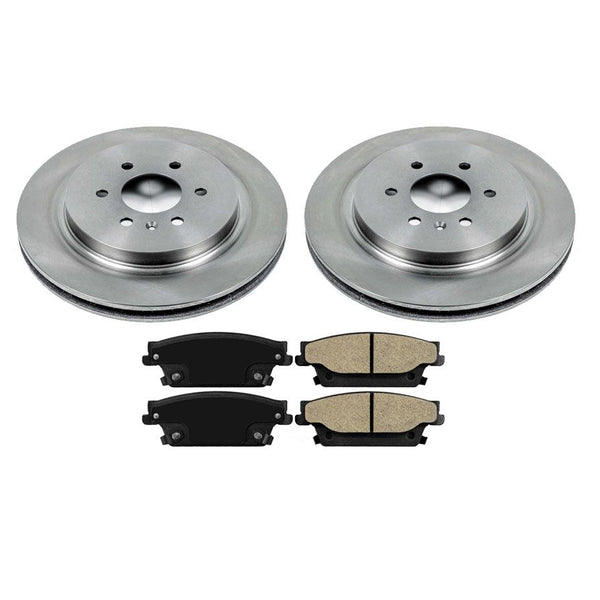 100% New Rear Brake Rotors With Ceramic Brake Pad 3pc for Cadillac SRX 04-09