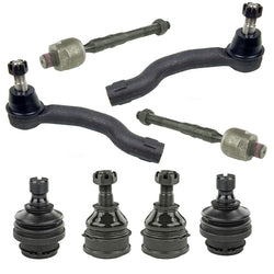 Frontier Pathfinder Xterra Upper Lower Ball Joints Inner Outer Tie Rods Kit Set