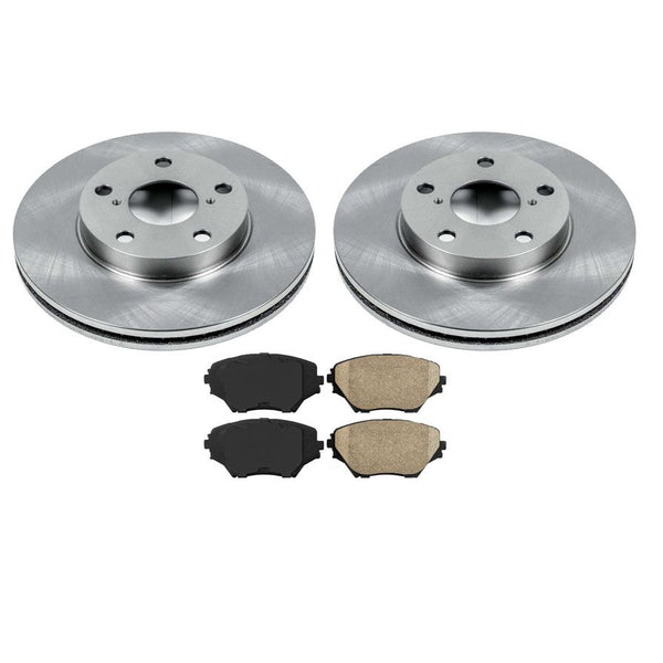 Fits For 2001-2005 Toyota Rav4 Front Brake Rotors & Ceramic Pads 3pc Kit