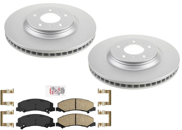 Improv Performance Coated Disc Brake Rotors Ceramic Pads For Cadillac DTS 06-11