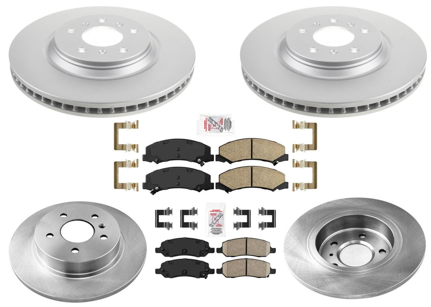 Improv Performance Coated Disc Brake Rotors Ceramic Pads For Cadillac DTS 06-11