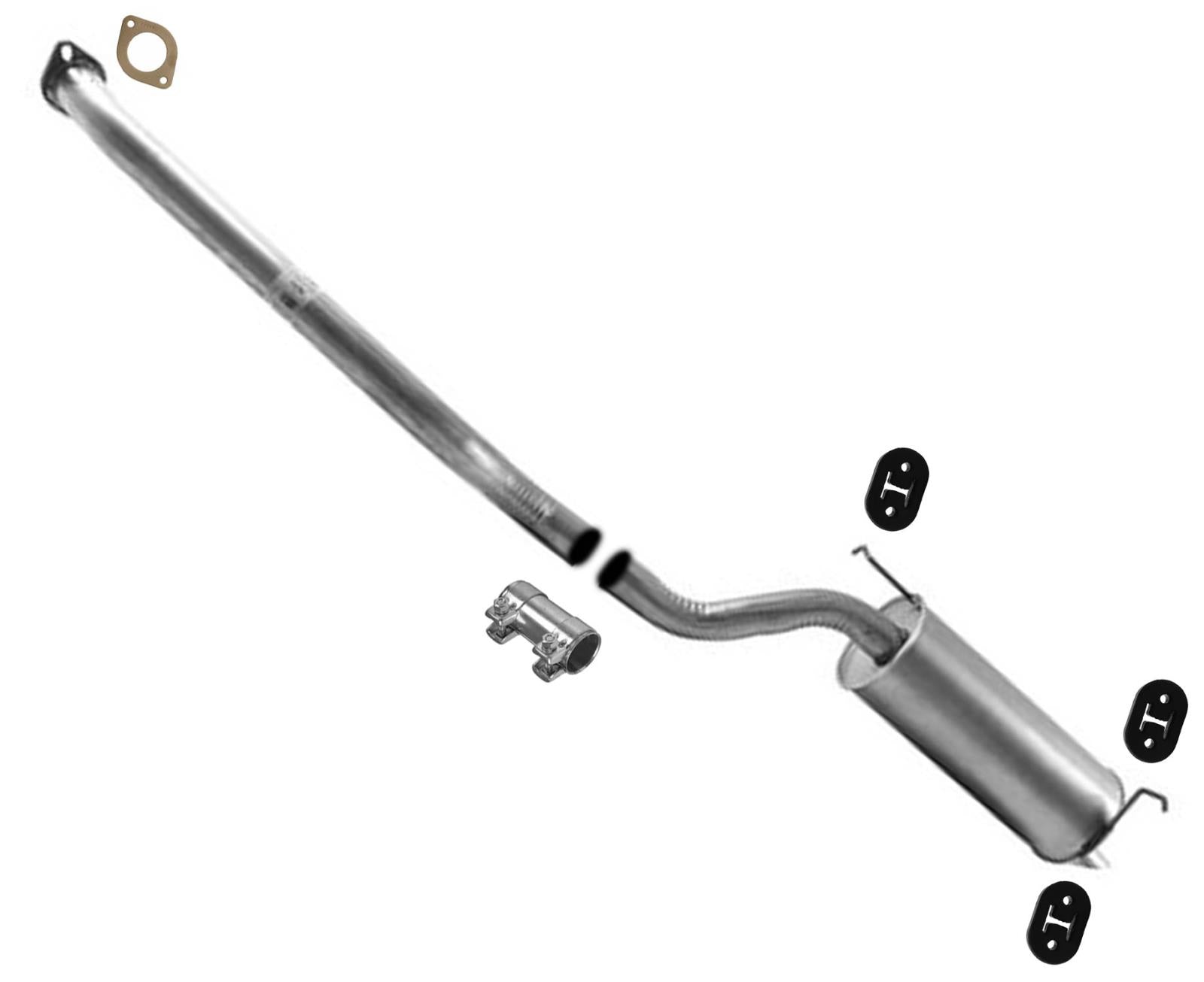 Rear Extension Pipe With Muffler For Hyundai Santa Fe 06/25/03 To 2006 3.5L