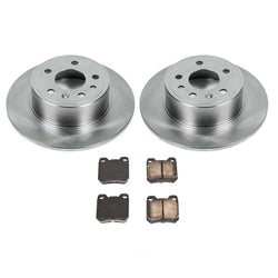 Fits 1998 1999 2000 2001 2002 Saab 93 9-3 (2) Rear Brake Rotors & Pads