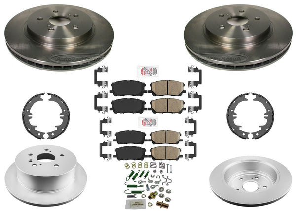 Front Rear Brake Rotors with Ceramic Brake Pads For Lexus RX400H 2006 2007 2008