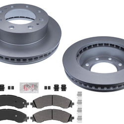 Front Disc Brake Rotors ASD Fleet Duty Pads for GMC Express Van 4500 2021-2024