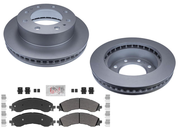 Front Disc Brake Rotors ASD Fleet Duty Pads for GMC Express Van 4500 2021-2024