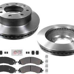 Front Disc Brake Rotors ASD Fleet Duty Pads for GMC Express Van 4500 2021-2024