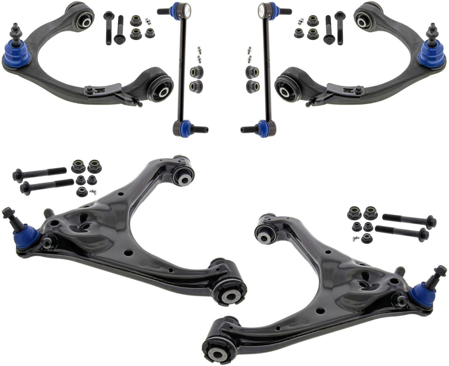 Mevotech Lower & Upper Control Arms & Links For F-150 21-24 Standard Suspension