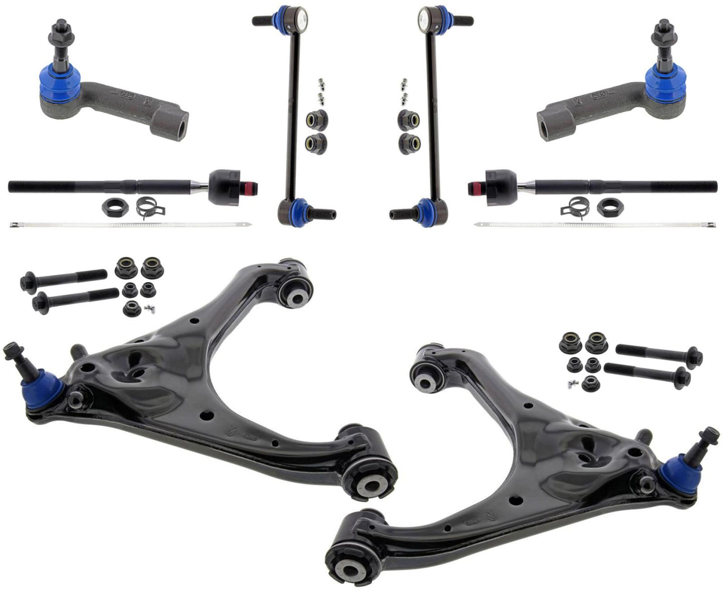Front Lower Control Arms Tie Rods & Links For F-150 2021-24 Standard Suspension
