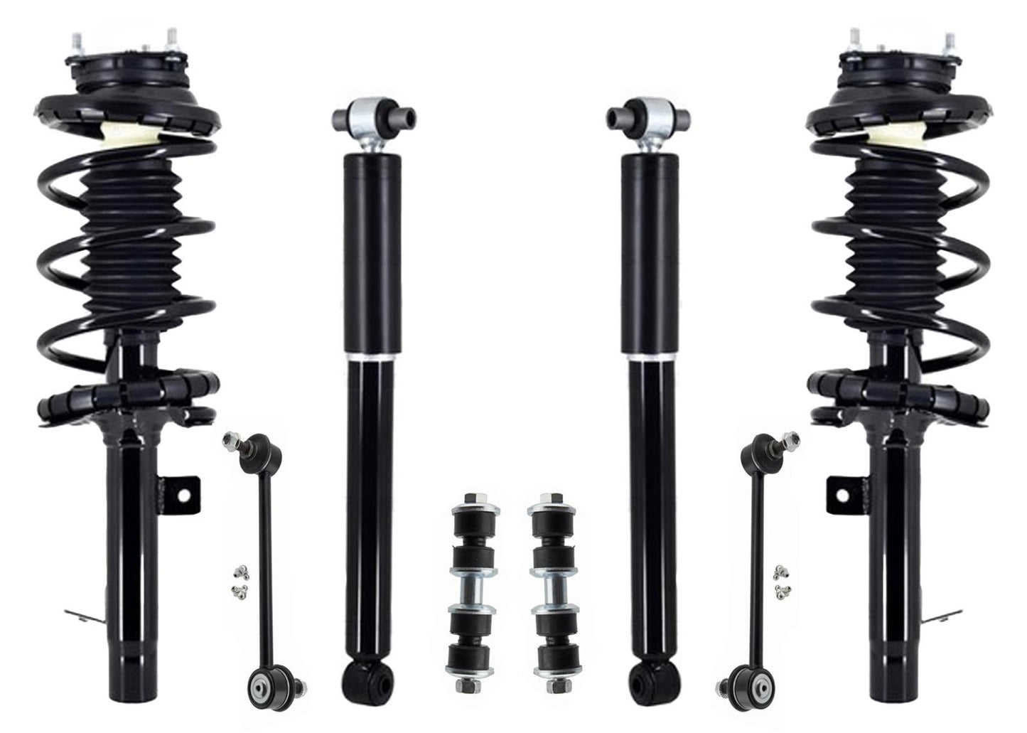 Coil Spring Struts with Rear Shocks Sway Bar Links For Focus Wagon 2000-2005