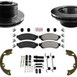 Rear Fleet Performance Disc Brake Rotors Pads for Ford F350 2011 Dual Rear Wheel