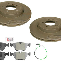Front Carbon Performance Disc Brake Rotors & Brake Pads for BMW 330i 01-05