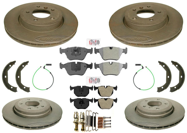 Carbon Performance Disc Brake Rotors & Brake Pads for BMW 330i 01-05