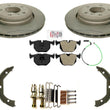 Rear Carbon Performance Disc Brake Rotors & Brake Pads for BMW 330i 01-05