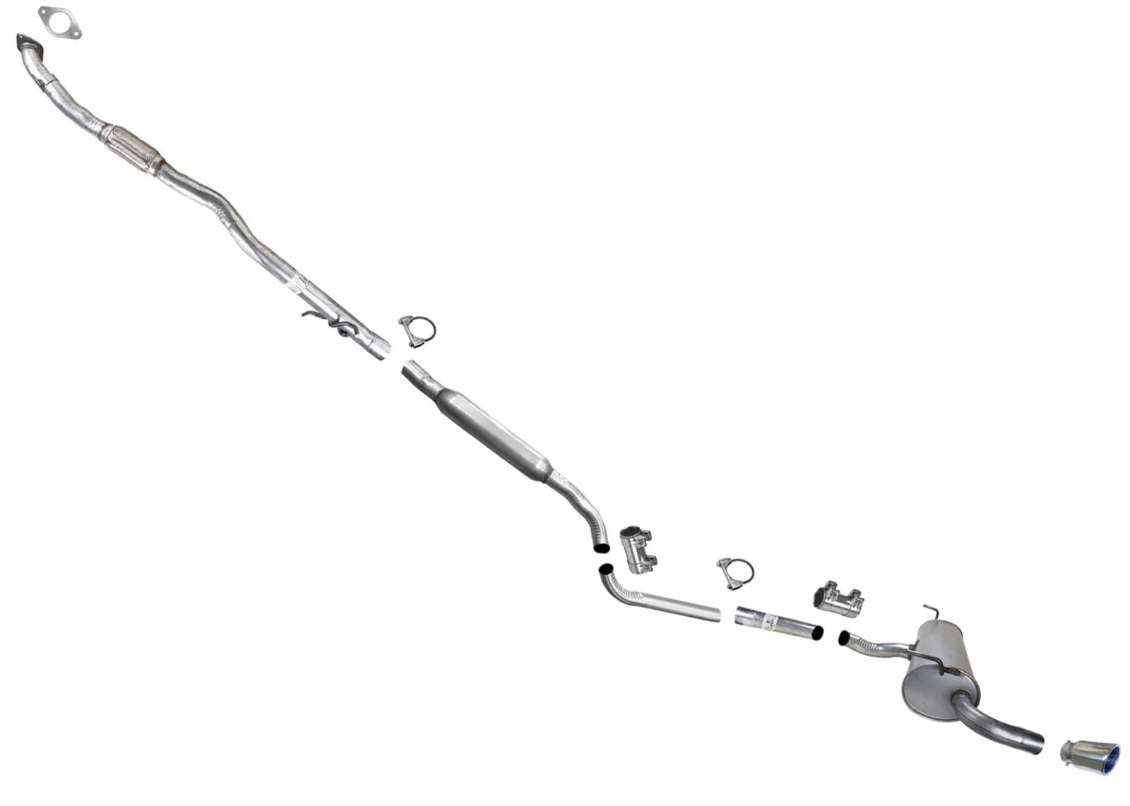 Silenciador de tubo de extensión de resonador para Jeep Cherokee 2.4L tracción delantera 14-18