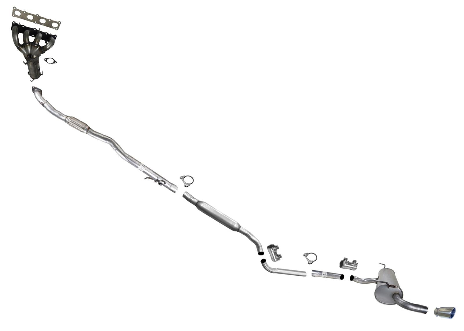 Silenciador de tubo convertidor catalítico para Jeep Cherokee 2.4L tracción delantera 14-18