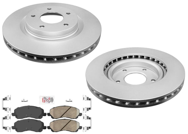 Front Disc Brake Rotors Disc Brake Pads Hardware for 2011-2014 Chrysler 200