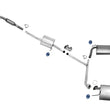 Exhaust System Resonator Dual Mufflers for 2006-2007 Honda Accord 4Dr Sedan 3.0