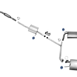 Exhaust System Resonator Dual Mufflers for 2006-2007 Honda Accord 4Dr Sedan 3.0